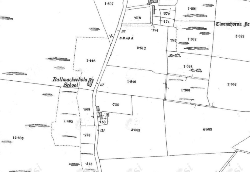 Ballymachola National School, Ballymachola townland, 2nd Edition OS Sheet