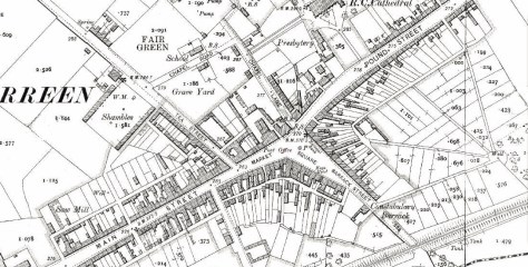Ballaghaderreen First Edition 25 Inch Ordnance Survey Sheet c.1900